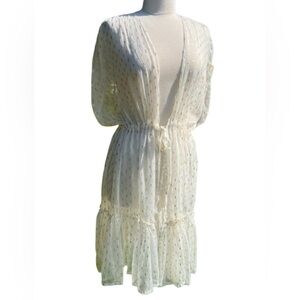 NWT- Kohl's White Sheer Polka Dot Camisole